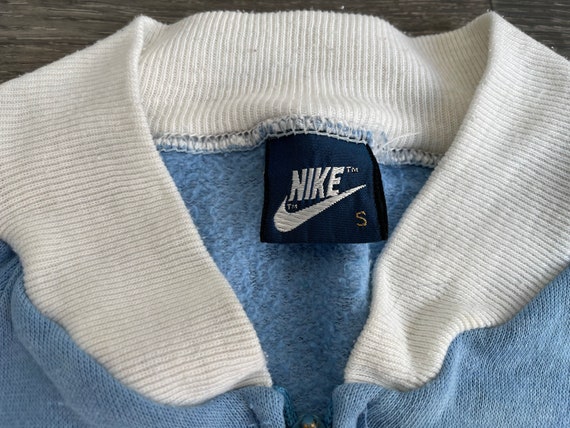 Nike Sweater Jacket 80's Vintage Blue Tag Label T… - image 2