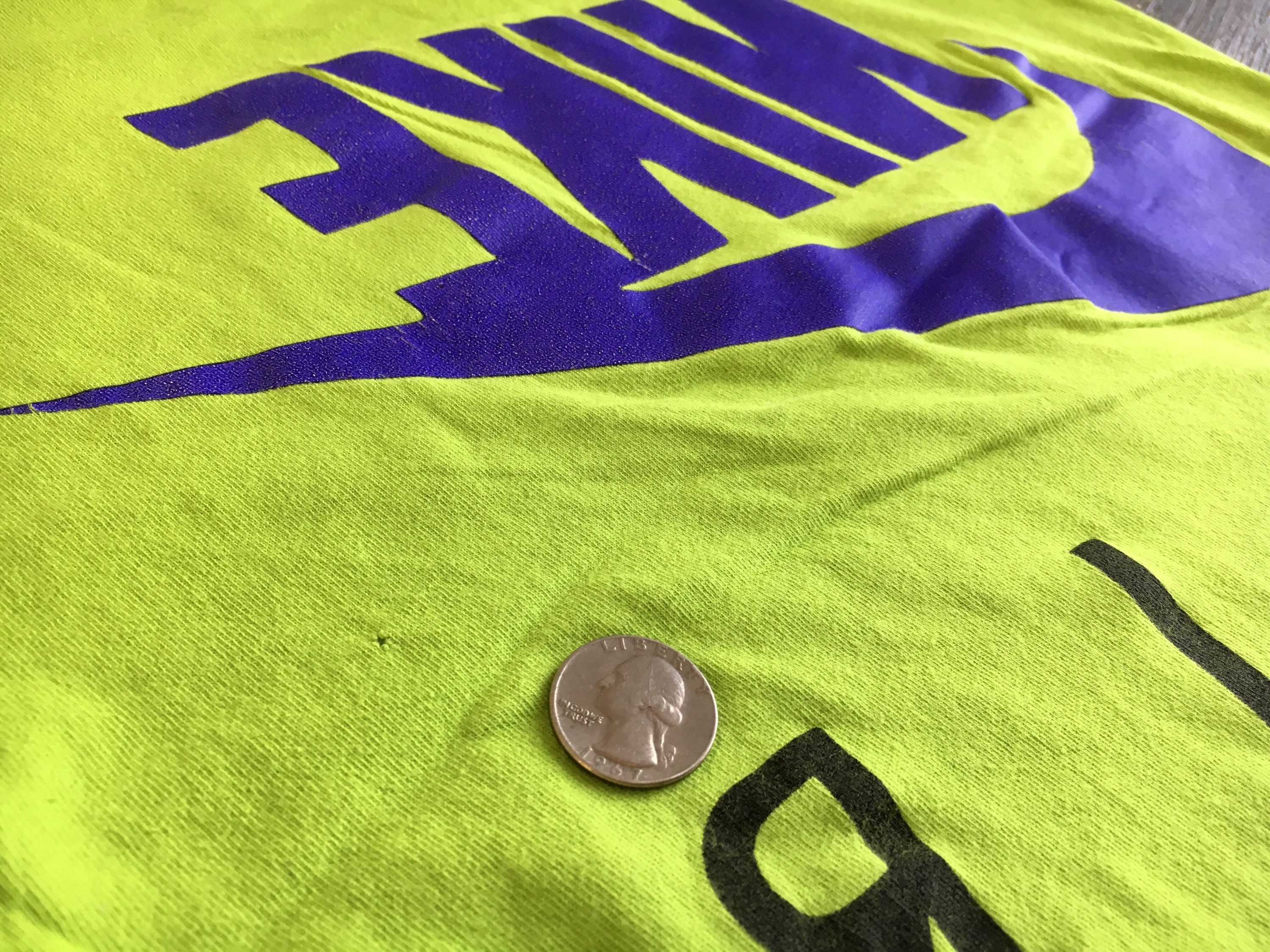 Nike Air Tshirt Vintage 90s Grey Tag Crop Mirror Image Double