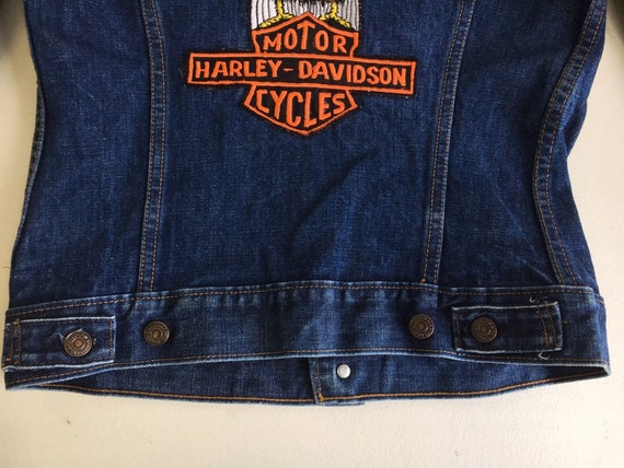 Levis Harley Davidson Jacket Vintage 70s Jean Den… - image 3