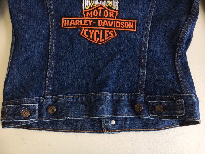 Levis Harley Davidson Jacket Vintage 70s Jean Denim Type 3 | Etsy