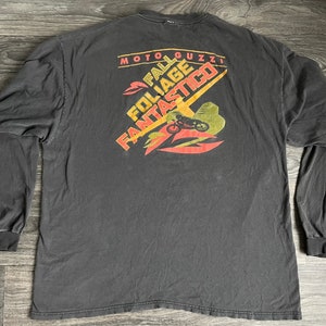 Moto Guzzi 2000 MGNOC Fall Foliage Fantastico  Motorcycle Shirt Vintage Racing Rally Motocross Long Sleeve DISTRESSED! Tshirt XXL