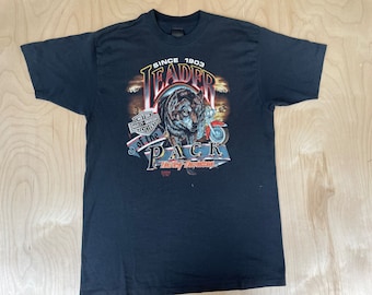 Harley Davidson 3D Emblem Shirt 1990 Vintage Wolf Leader of the