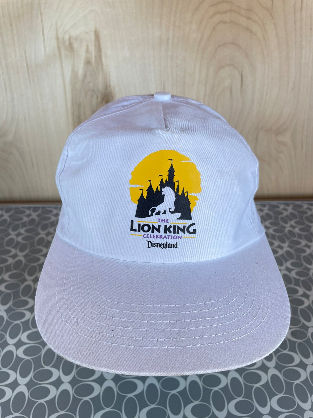 The Lion King Hat Vintage 90s Celebration Disneyland Premiere All White Snapback Walt Disney