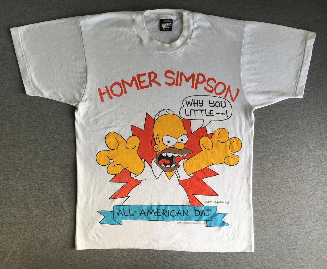 HOMER SIMPSON Shirt Vintage 1990/ 90s Allamerican Dad the Etsy
