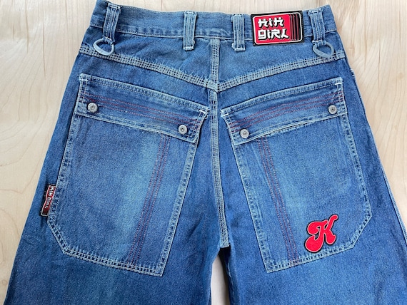 Kikwear Denim Pants Vintage 90s Kik Girl Jeans Wide Leg Rave