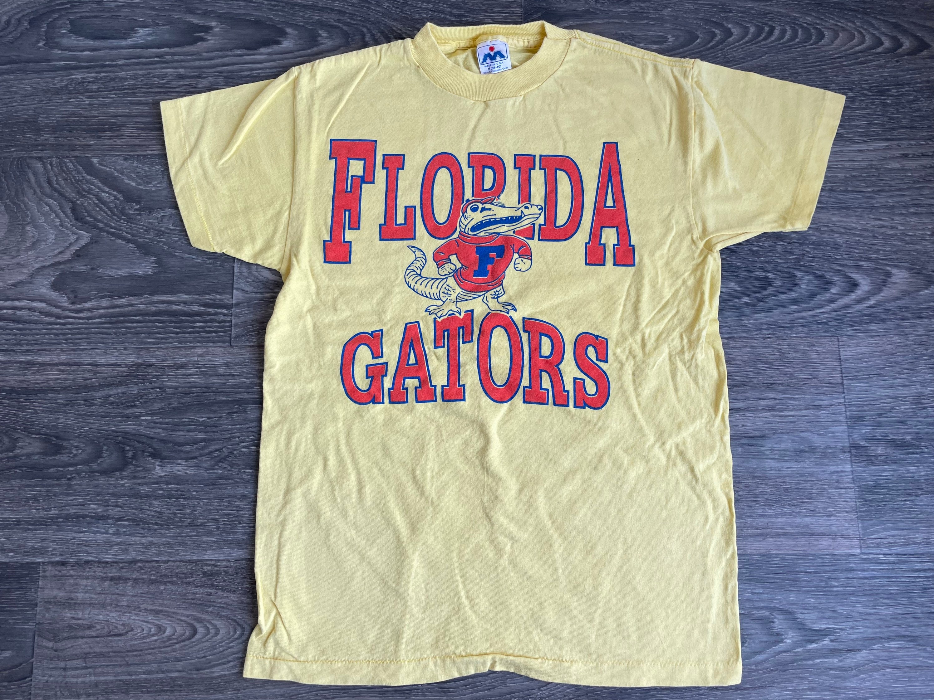 80s カナダ製 FLORIDA GATORS フットボール Tシャツ L 白 80s カナダ製 FLORIDA GATORS フットボール Tシャツ L 白 80s