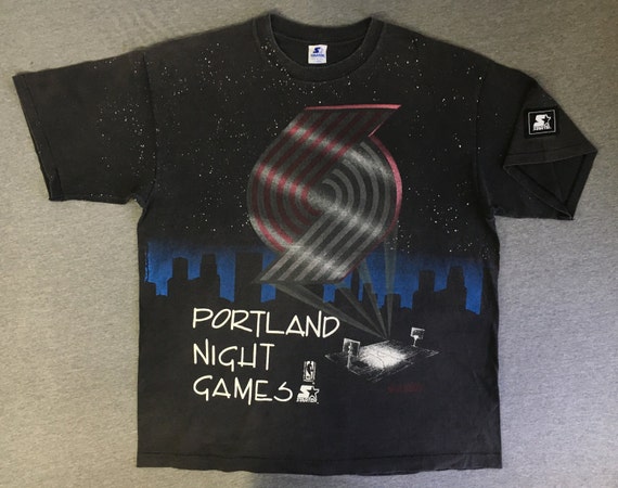 BLAZERS Shirt 90's Vintage STARTER Rip City/ All O