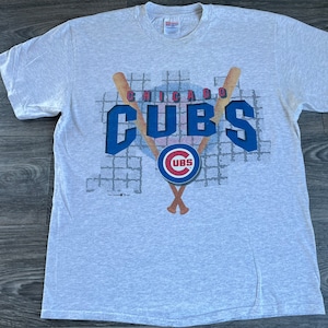 Chicago Cubs shirt vintage 1997 Wrigley field single stitch sleeves heather gray cotton size Large
