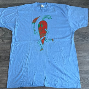 Carrot Shirt 90's Vintage Screen Stars Race Tee 10 Karrot Run 1992 Veggie Power Eat Right America USA Made Large NEW DEADSTOCK