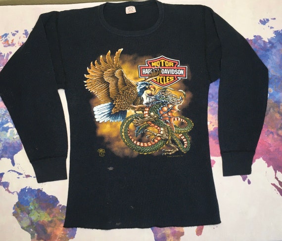 Vintage long sleeve hotsell harley davidson shirts