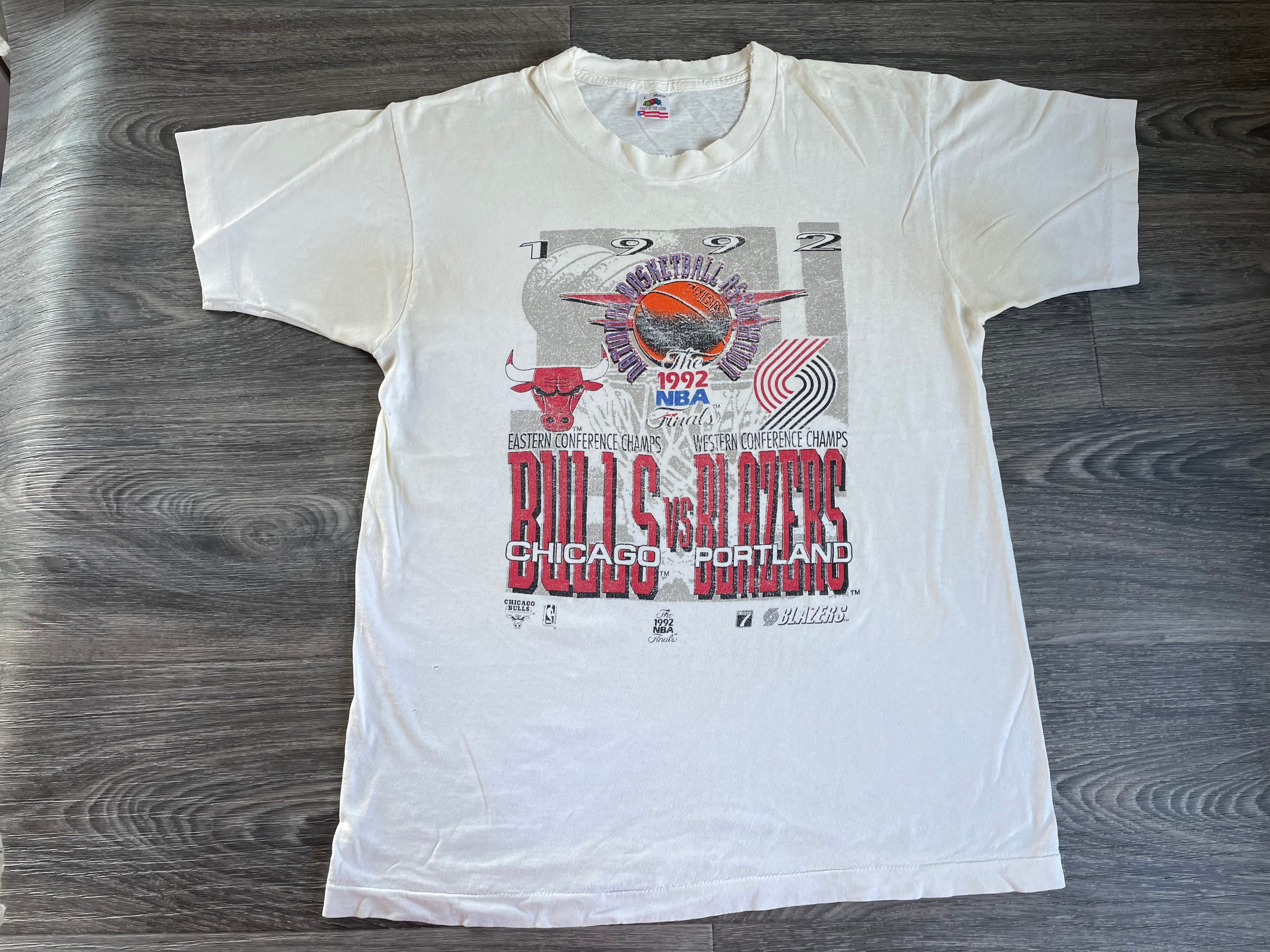 Bull Vs Blazers 1992 Finals Shirt Rip City Vintage Portland 