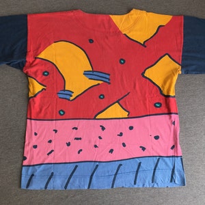 PETER MAX Shirt 1988 Vintage/ 80's NEOMAX Untitled Abstract V Pop Art ...