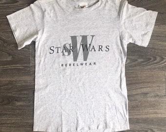 90s Vintage Star Wars T-shirt Rebelwear Luke Skywalker Princess Leia Tee Calvin Klein Parody Darth Vader Changes USA Shirt Cotton Youth Med
