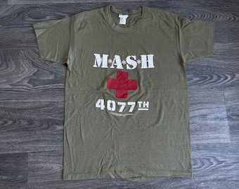MASH Shirt 1981 Vintage 80's M*A*S*H 4077th Vietnam Comedy KOIN-TV Tshirt  Klinger Single Stitch UsA Made Medium
