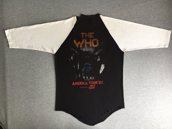 THE WHO Shirt 1982 AMERICA Tour Vintage/ 80's Bas… - image 2