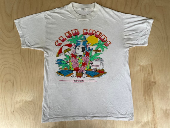 トップス 80s BUD LIGHT SPUDS MACKENZIE SWEAT Rare 80s Spuds Mackenzie Hot Doggin Bud Light Sweatshirt