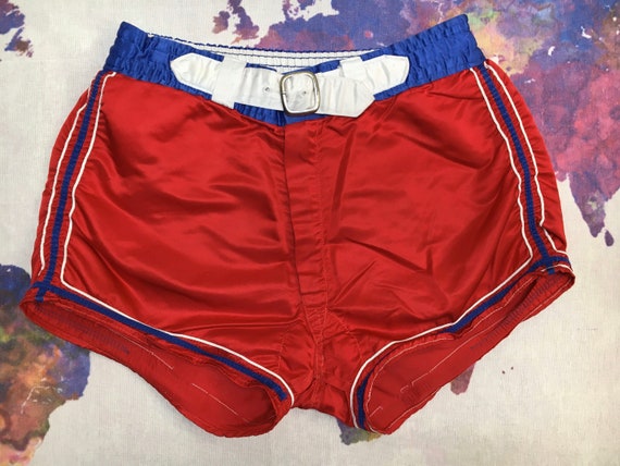50s Basketball Shorts Game Worn Satin Belt Buckle