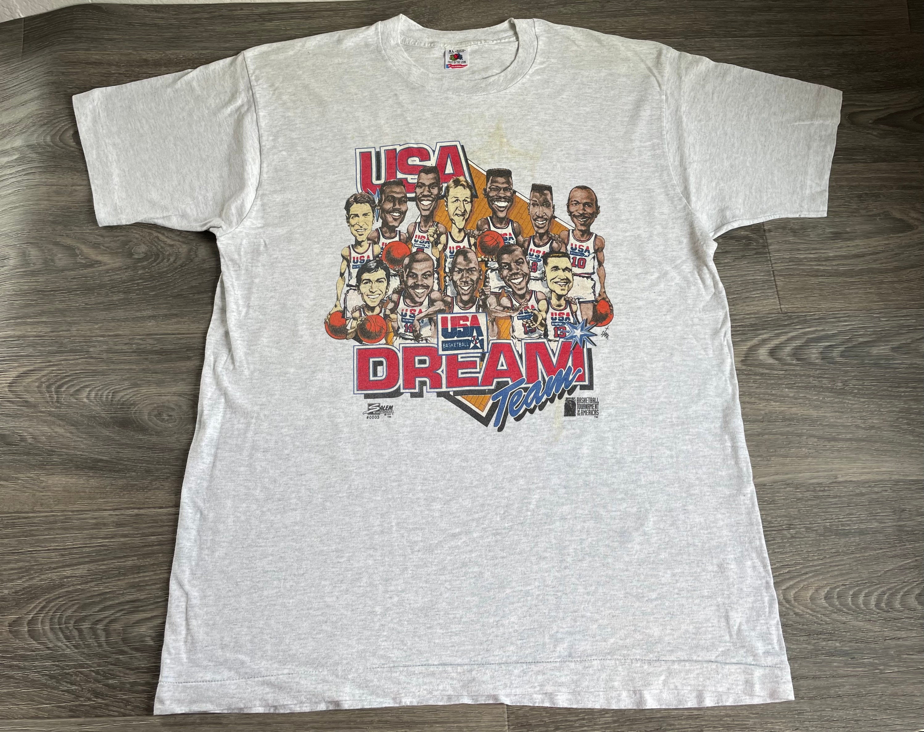 Vintage Dream Team NBA Tee, 90s Dream Team Usa Basketball Shirt