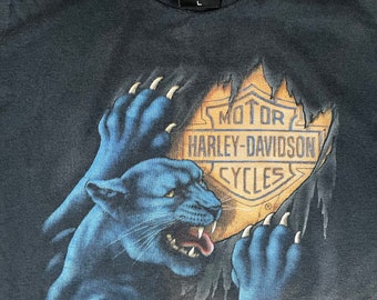90s HARLEY DAVIDSON ブラックパンサー　スウェット HARLEY-DAVIDSON (ハーレーダビッドソン) 90s R.K.STRATMAN