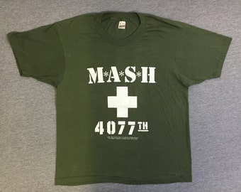 MASH Shirt 1983 Vintage/ 80's M*A*S*H 4077th Vietnam Comedy TV Excellent Cond! Tshirt/ Klinger Games of the Century Screen Stars UsA Large