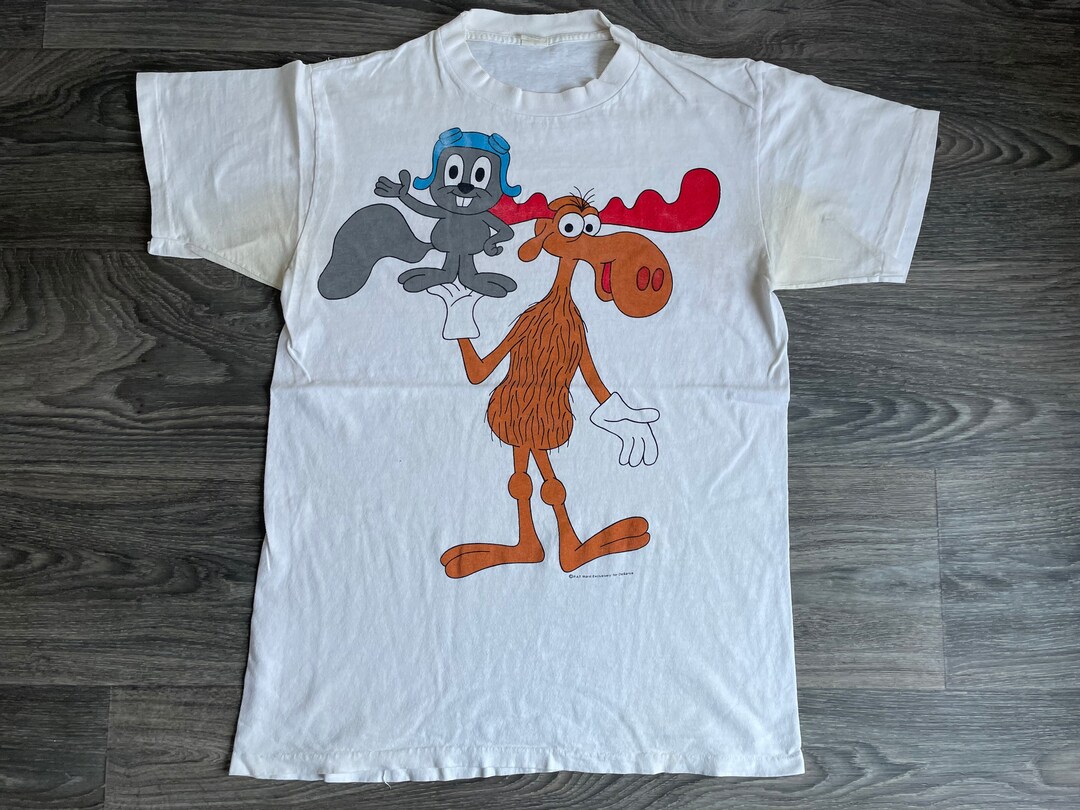 Rocky Bullwinkle Show Shirt Desantis Vintage 90s Cartoon - Etsy Norway