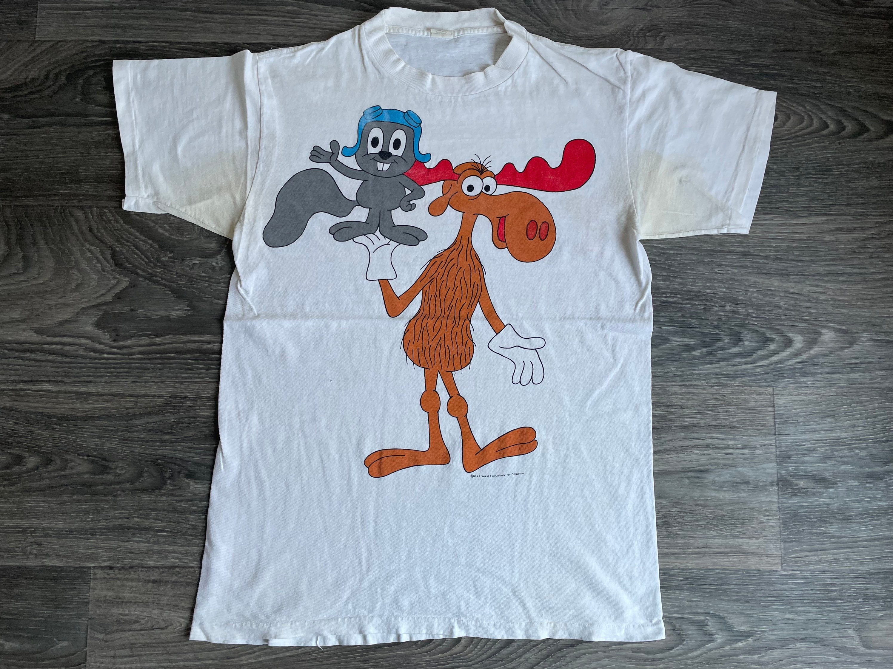 Rocky Bullwinkle Show Shirt Desantis Vintage 90s Cartoon - Etsy Canada