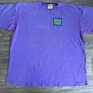 Microsoft Solutions Channels Shirt 90s Vintage Tech Tee USA XL