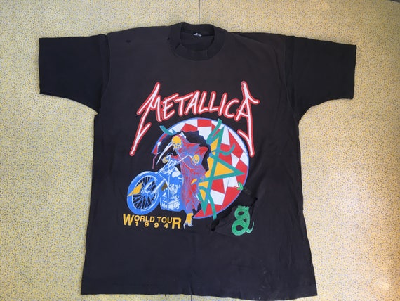 METALLICA 1994 Shirt World Tour 90s Tshirt Rock Roll Heavy - Etsy