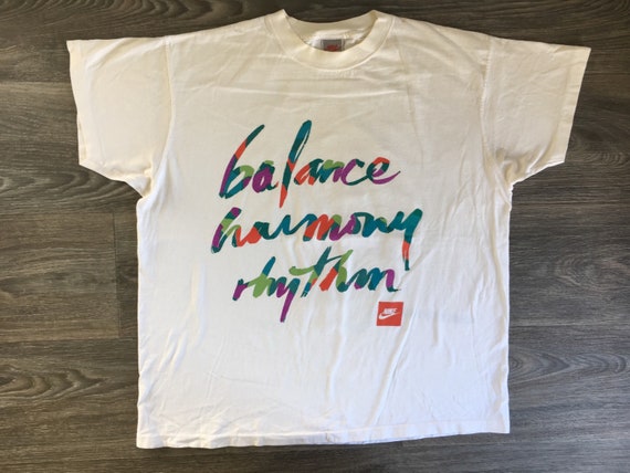 Nike Tshirt 90's Vintage BALANCE HARMONY RYTHM Da… - image 1