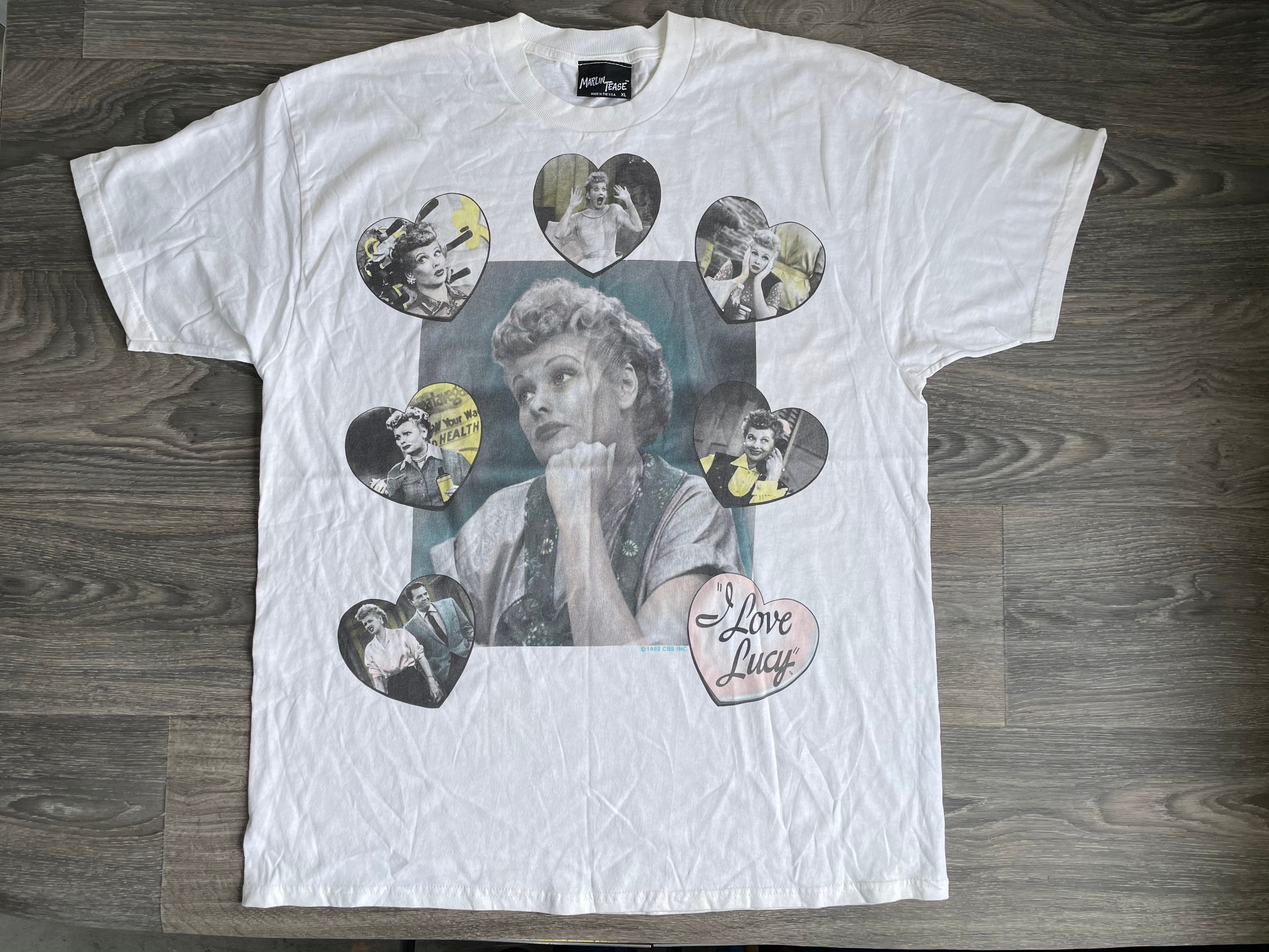 I Love Lucy Shirt Vintage 1992 Autographed Signature Lucille Ball 