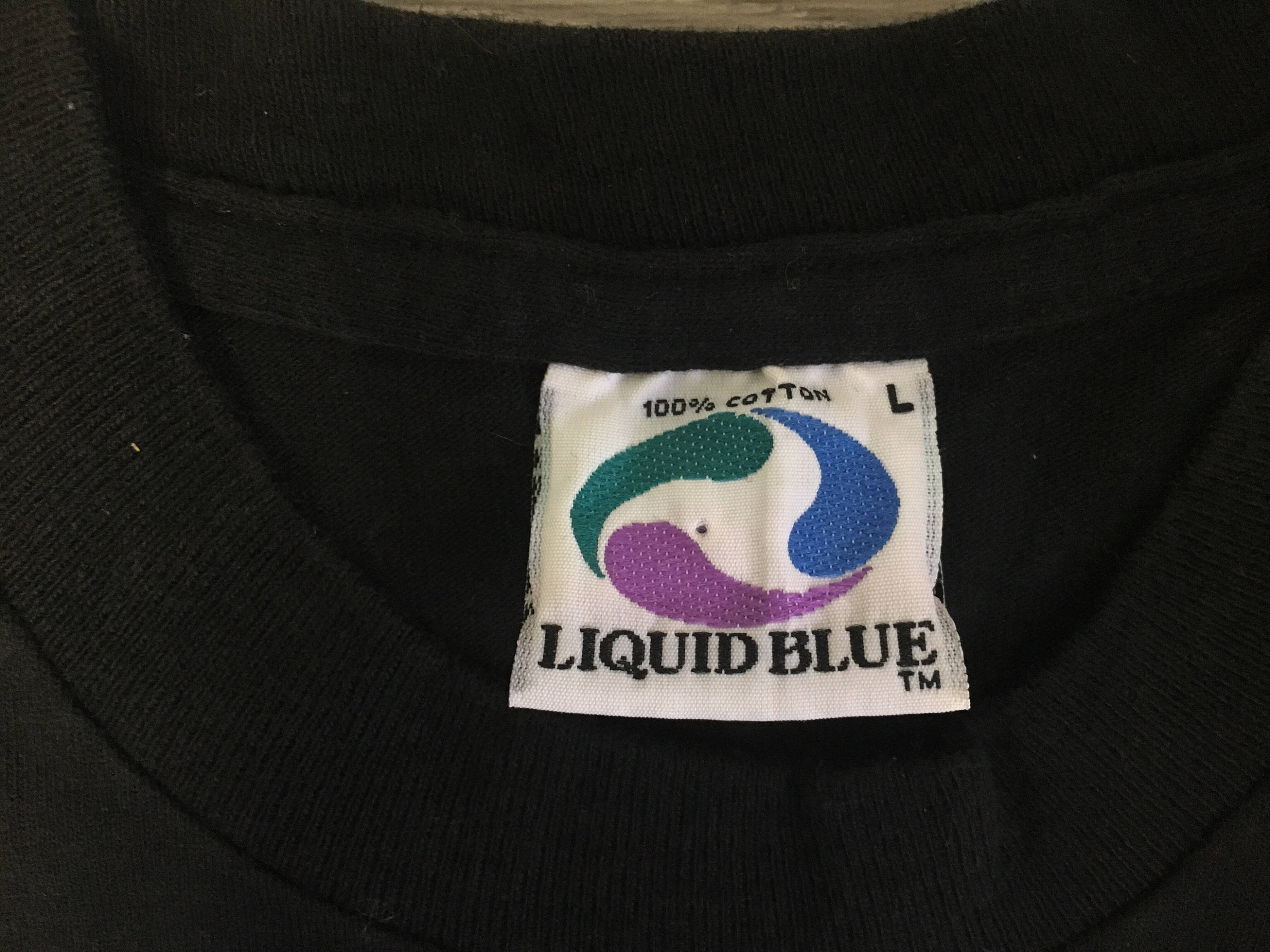 Jerry Garcia Grateful Dead 1995 Vintage 90s Liquid Blue Portrait