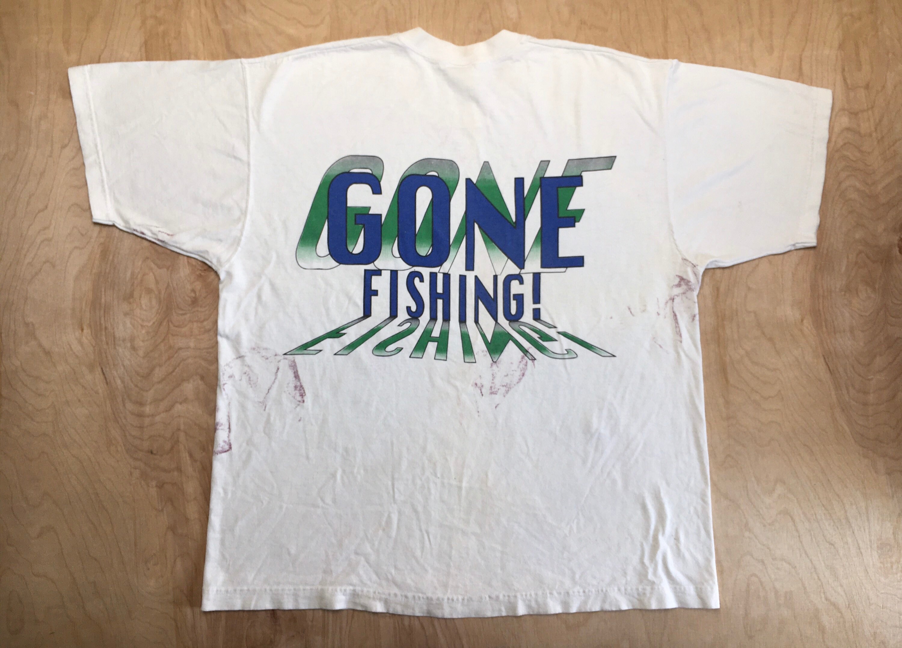 Garfield Shirt Mega Print Freeze 90's Vintage Gone Fishing | Etsy