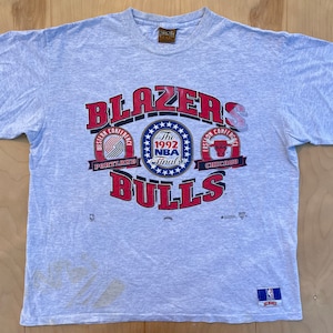 Blazers Bulls Shirt 1992 Vintage Nutmeg Michael Air Jordan Clyde Drexler Portland Chicago NBA Finals XL