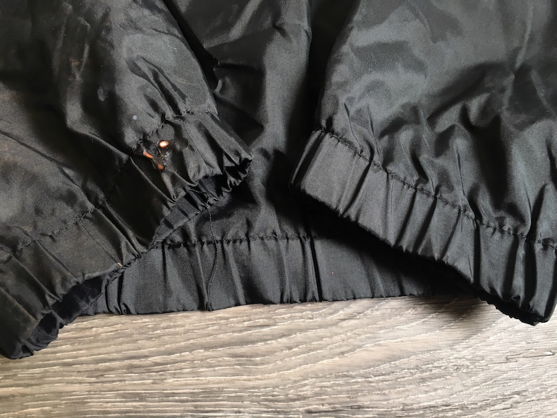 Puma Windbreaker Vintage Hooded Quarter Zip Jacket Black Blue Nylon Rare Running Workout Street Style Fashion Coat Large image 8