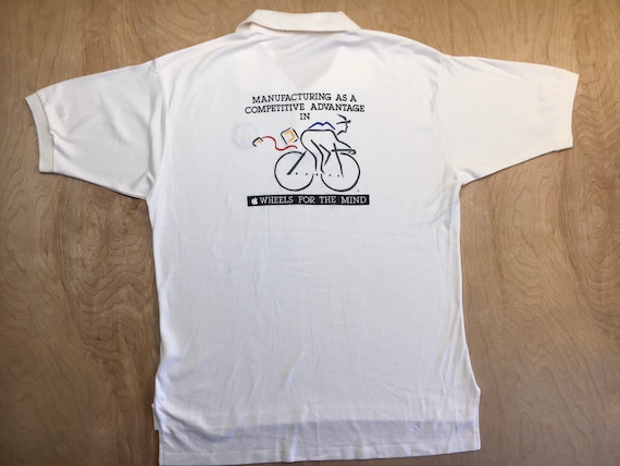 Apple Employee shirt rare 80s “Wheels for the min… - image 2