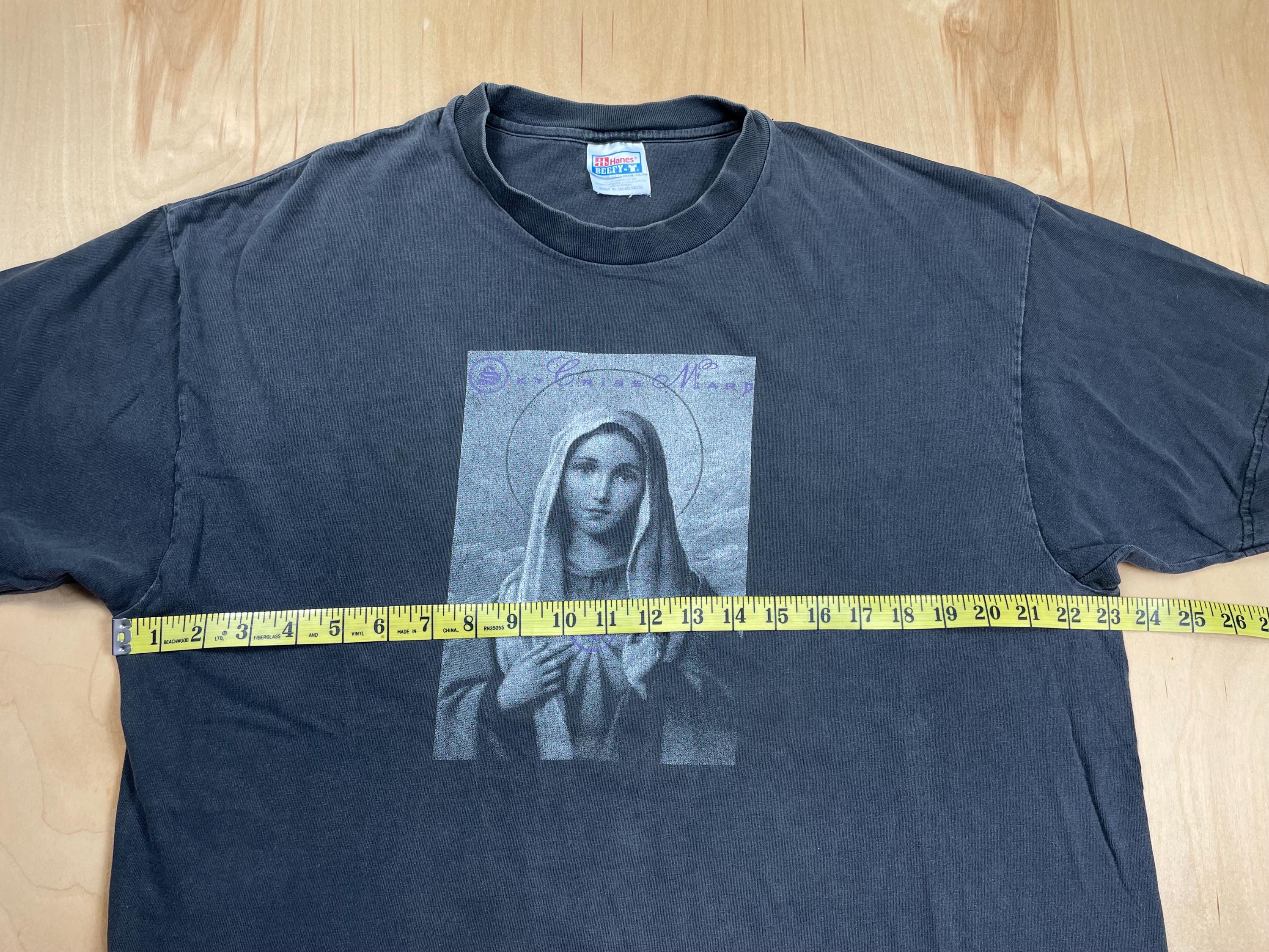 Sky Cries Mary Shirt Vintage 90s Y2k Mother Mary Graphic Faded