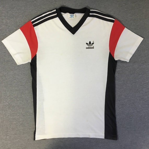 ADIDAS Jersey Shirt Vintage 80's / TREFOIL Classic Striped Shoulder 3-stripe Colorblock Soccer Gear/ Hip Hop Germany USA Small - Etsy ADIDAS Jersey Shirt Vintage 80's / TREFOIL Classic Striped Shoulder 3-stripe Colorblock Soccer Gear/ Hip Hop Germany USA Small - Etsy