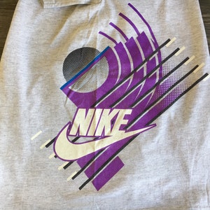 NIKE Tshirt 90's Vintage/ Side Swoosh Graphic Heather Grey - Etsy