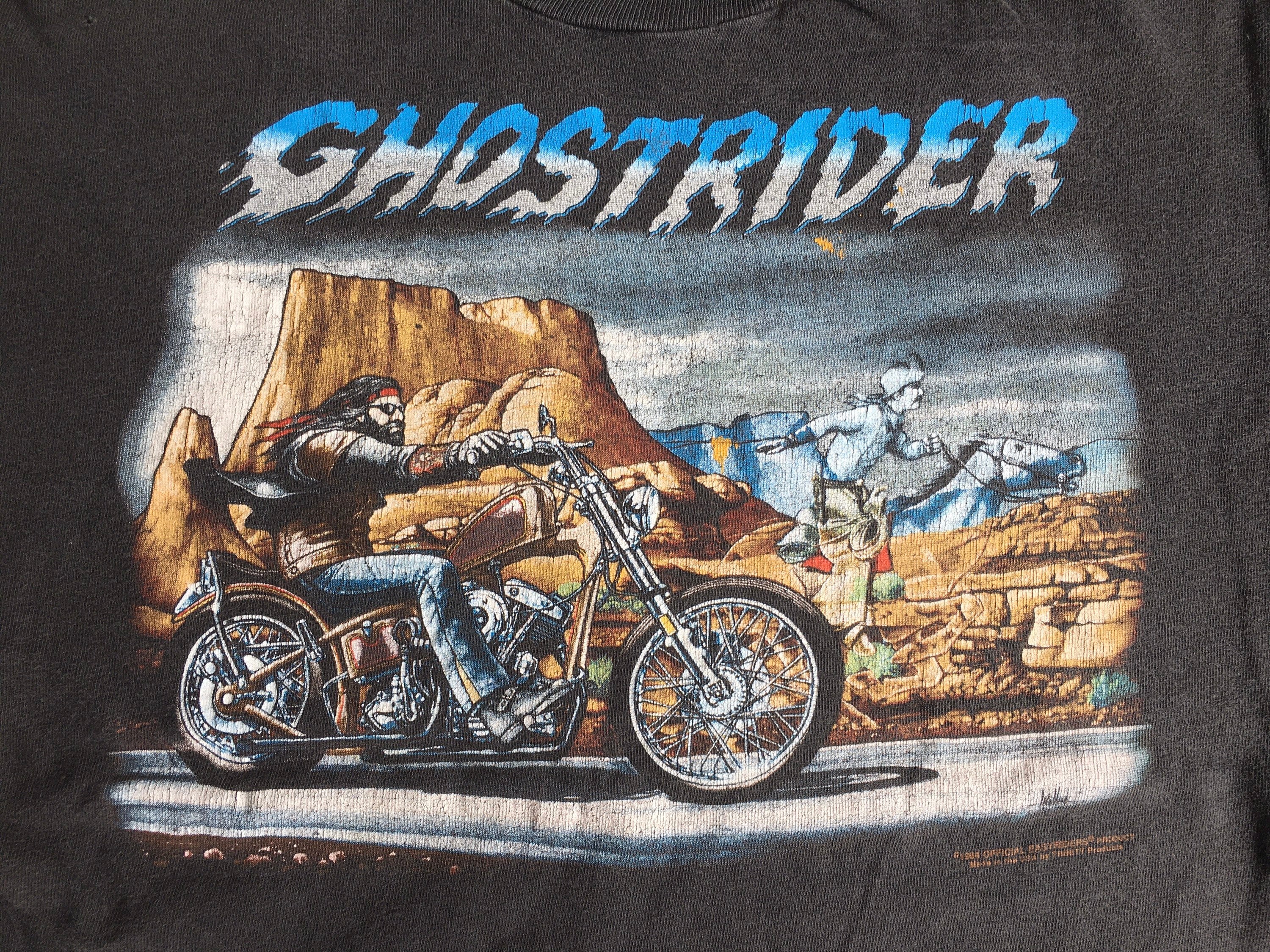 EASYRIDERS Shirt 1994 Ghostrider Las Vegas Motorcycle Biker Bike T