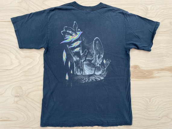 90'S Anvil Message Print T-Shirt Made in USA Men's Medium