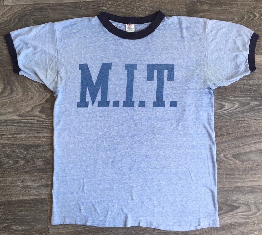 M.I.T. Vintage 80\'s Shirt Ringer Champion MIT Tshirt Super Soft & Thin  Heather Blue Institute College University Usa Made Men\'s Med/large - Etsy  Israel