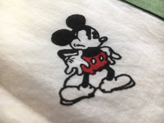 Vintage MICKEY MOUSE Handkerchief 50'/60's Hankie… - image 5