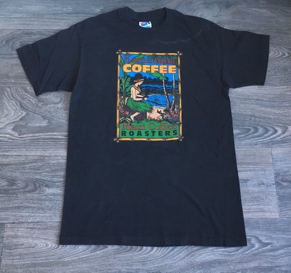 HAWAII COFFEE ROASTERS Shirt 90's Vintage Kama'aina M… - Gem