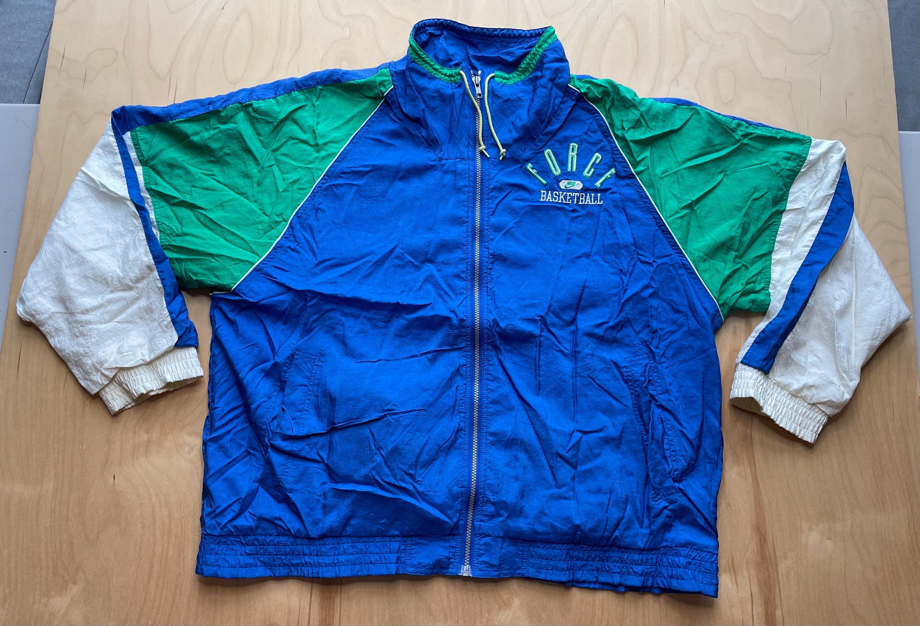 Nike Force Basketball Jacket Vintage 90s Full Zip Warm up Track