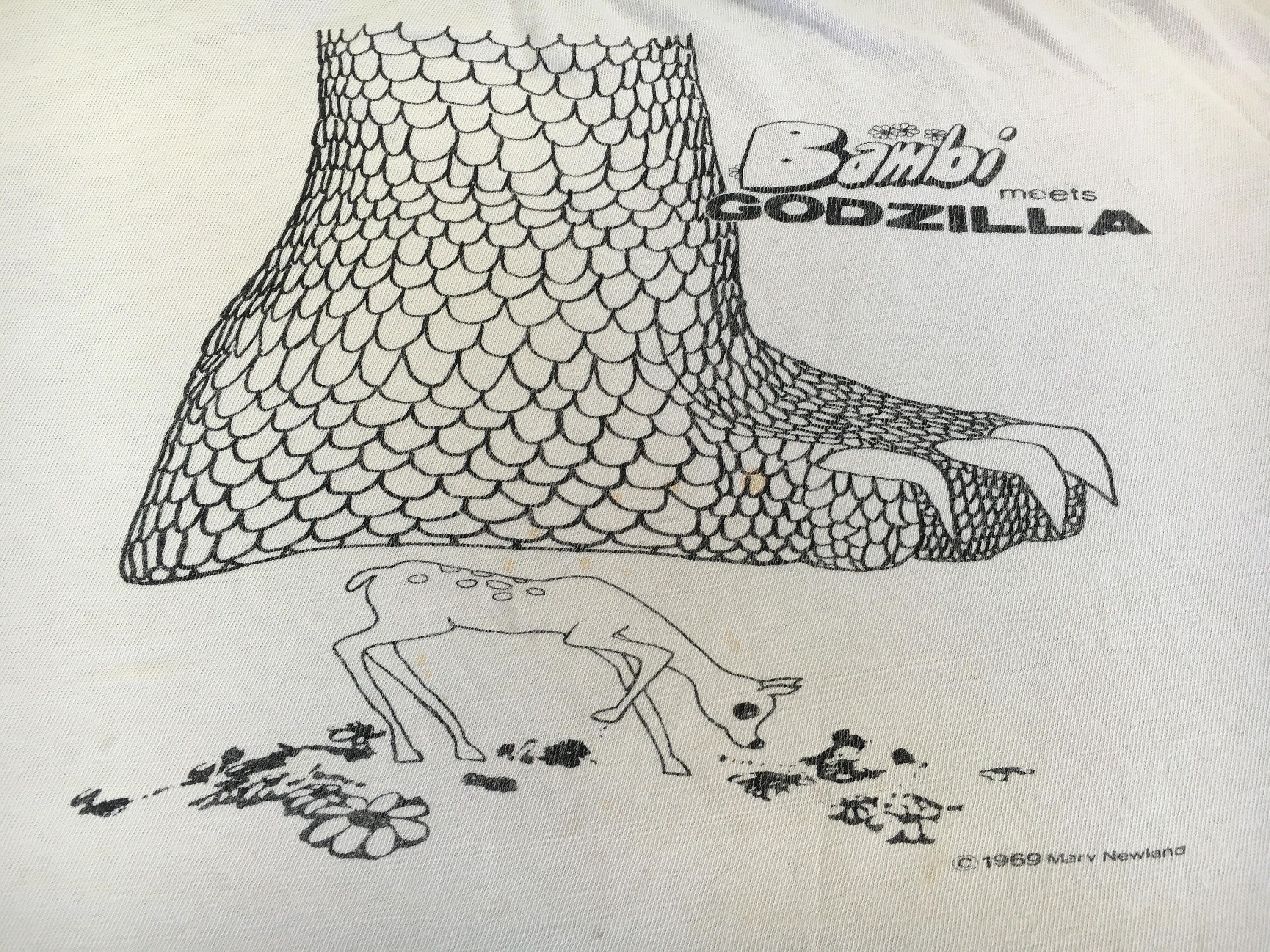 BAMBI MEETS GODZILLA Shirt 1969 Vintage/ 60