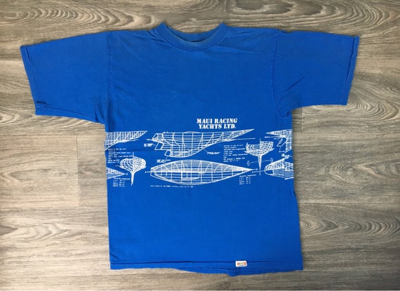 Maui Racing Yachts 1982 Tshirt Vintage 80s Tom We… - image 1