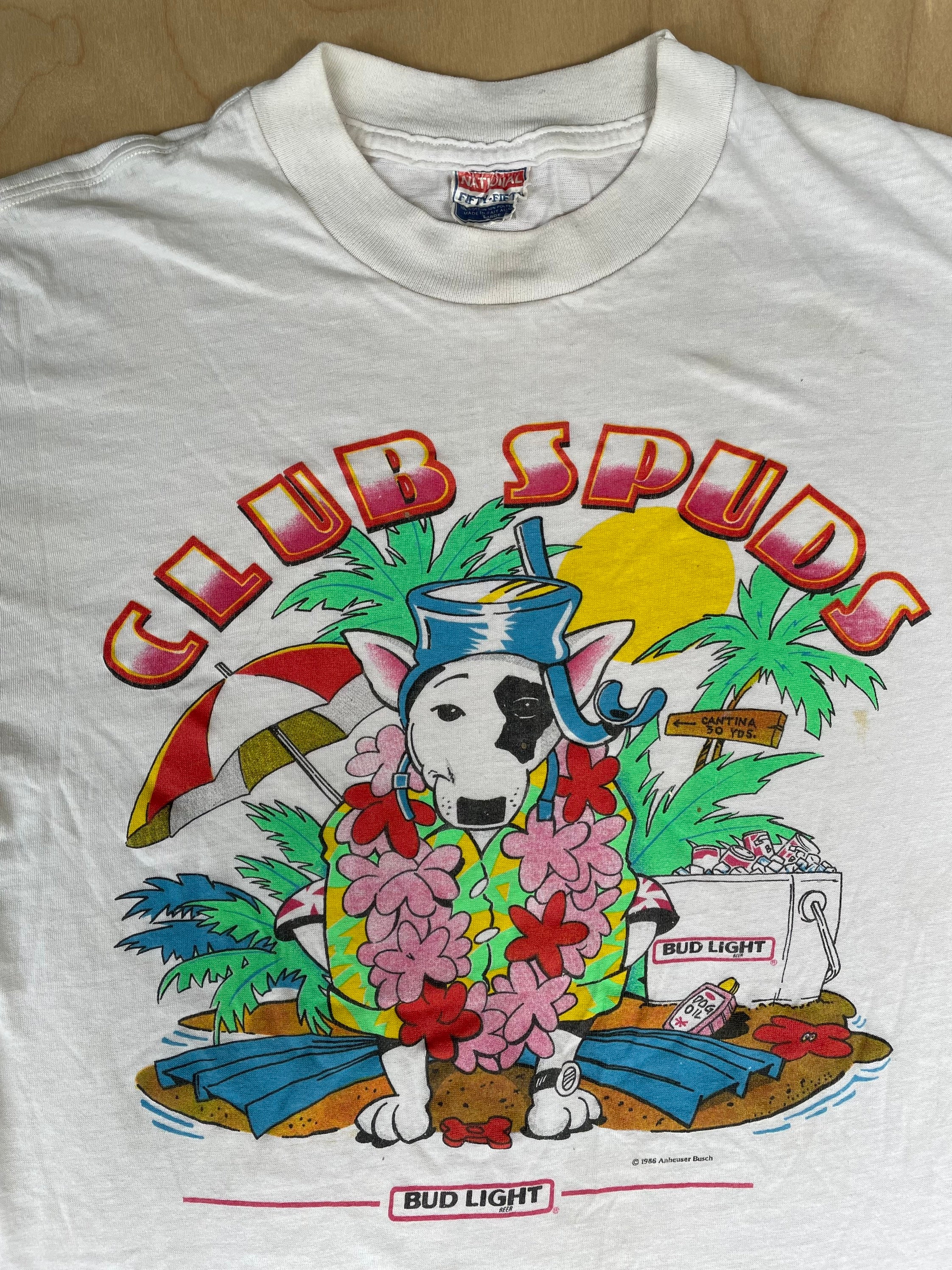 Spuds Mackenzie Shirt Vtg 1986 Club Spuds 80s Bud Light “the