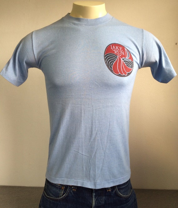 NIKE Shirt 80's Vintage BLUE TAG/ Rare Lake Run Ra