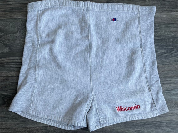 Champion Reverse Weave Shorts 80's Vintage WISCONSIN Warm up