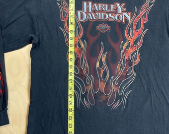 Harley Davidson V Flames Shirt 1999 Long Sleeve Rare Made in the